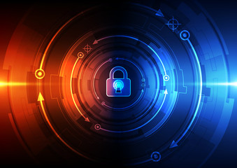 Abstract security digital technology background. Illustration Vector