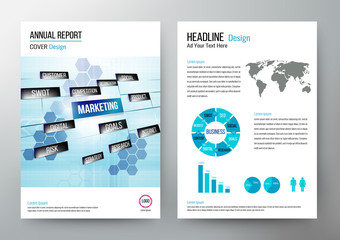 annual report design template vector.