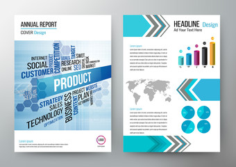 annual report design template vector.