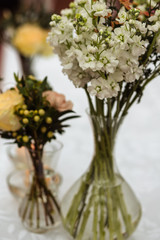 Decor of a wedding table
