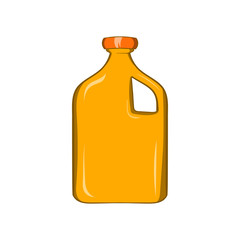 Packaging for engine oil icon, cartoon style
