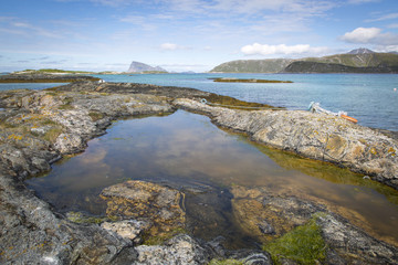 Fototapeta na wymiar Strand auf Kvaloya, Norwegen