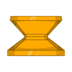 Box for pizza icon, cartoon style