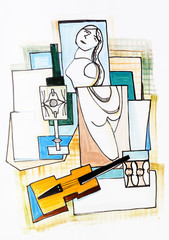 Still life with plaster statue © krimzoya46