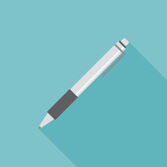Pen icon, flat design vector illustration