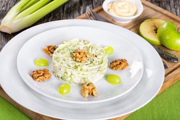 Waldorf Salad with walnuts, green apple and celery