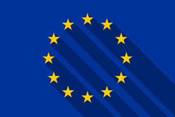European flag with long shadow © reeel