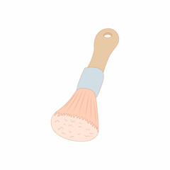 Makeup brush icon, cartoon style