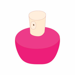 Pink female perfume flacon with sprayer icon