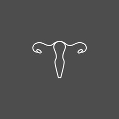 Vector uterus outline icon