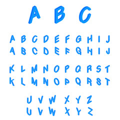 Isometric alphabet font