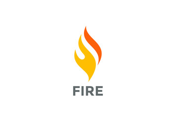 Fire Flame Logo abstract vector icon. Energy technology Logotype