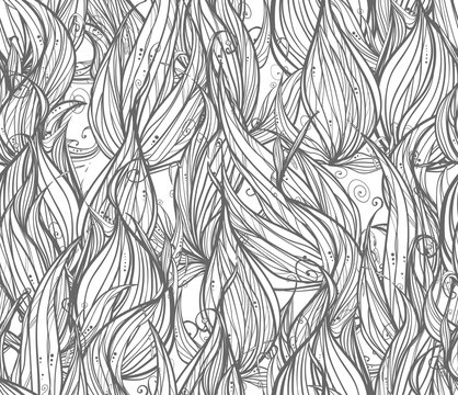 Beautiful seamless pattern with swirls look like a flames. Great textures for your design.
