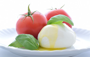 Mozzarella und Tomaten