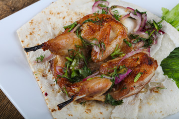 Grilled quail