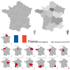 country France and regions since 2016
