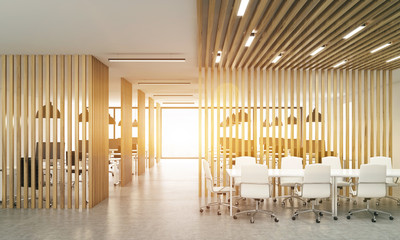 Open office interior toned image