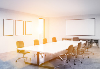 Conference room with sunlight