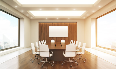 Conference room with whiteboard toning