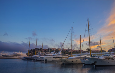 Fototapeta na wymiar Yacht port in Monaco