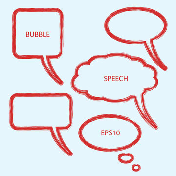 Vector illustration of abstract speech bubble