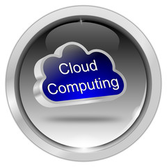 Cloud Computing Button - 3D illustration