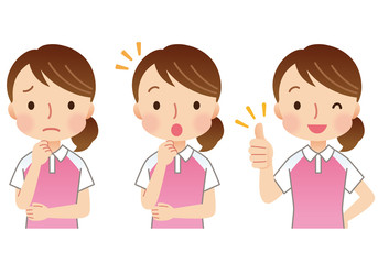 女性スタッフ　表情セット