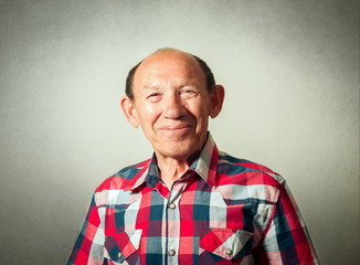 portrait of the funny senior man