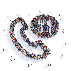 people ordering food 3d