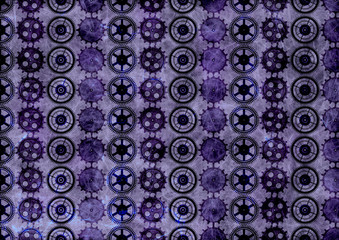 Hand drawn background with gear wheel. Abstract grunge background with mechanism of watch. Texture with cracks, ambrosia, scratches, attrition. Series of Drawn Grunge, Oil, Pastel, Chalk Backgrounds.