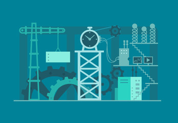 Mechanism clock industrial