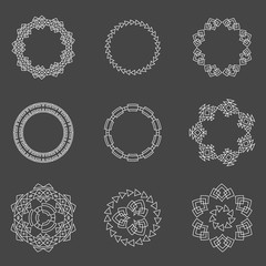 Set of trendy geometric shapes hipster frames collection.