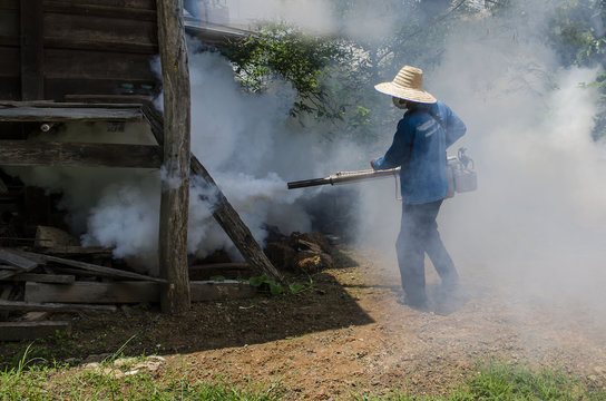 Spray mosquitoes, malaria, influenza