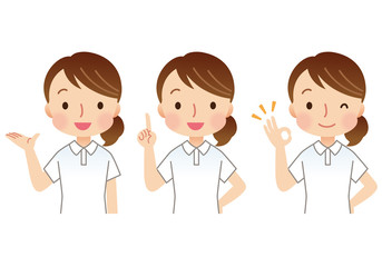 女性スタッフ　表情セット