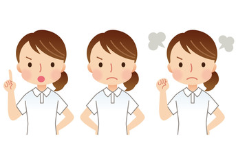 女性スタッフ　表情セット