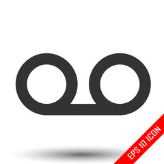 Answering machine icon. Voice mail symbol. Editable vector icon on white background.