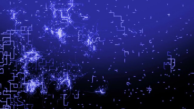 Blue Animation of Digital Grid