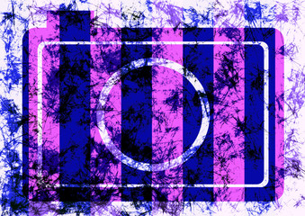 Abstract drawn grunge background with retro photo camera in blue, violet colors. Texture with cracks, ambrosia, scratches, attrition. Series of Drawn Grunge, Oil, Pastel, Chalk Backgrounds.