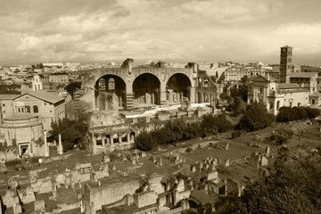 Fototapeta na wymiar Rome,Italy,Roman Forum.