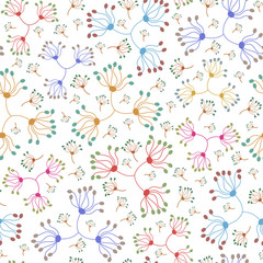 Floral seamless pattern.Colorful vector print.Textile texture