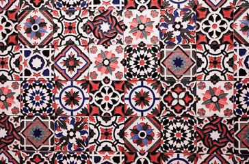 Detail of some typical portuguese tiles