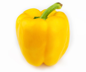 fresh yellow pepper isolated on white