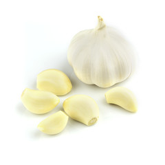 Garlic isolated on white background