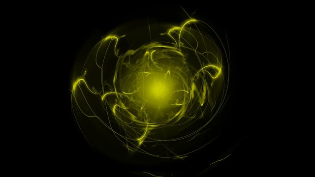Yellow Abstract Line Energy With Shockwave