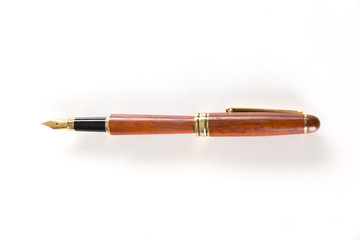 Naklejka premium fountain pen on white background