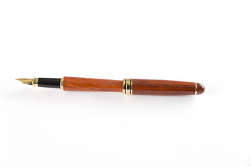 fountain pen on white background