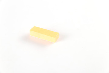 sticky notepad on white background