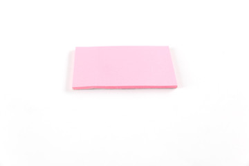 sticky notepad on white background
