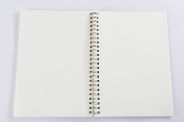 notebook on white background