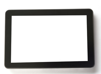 tablet on white background